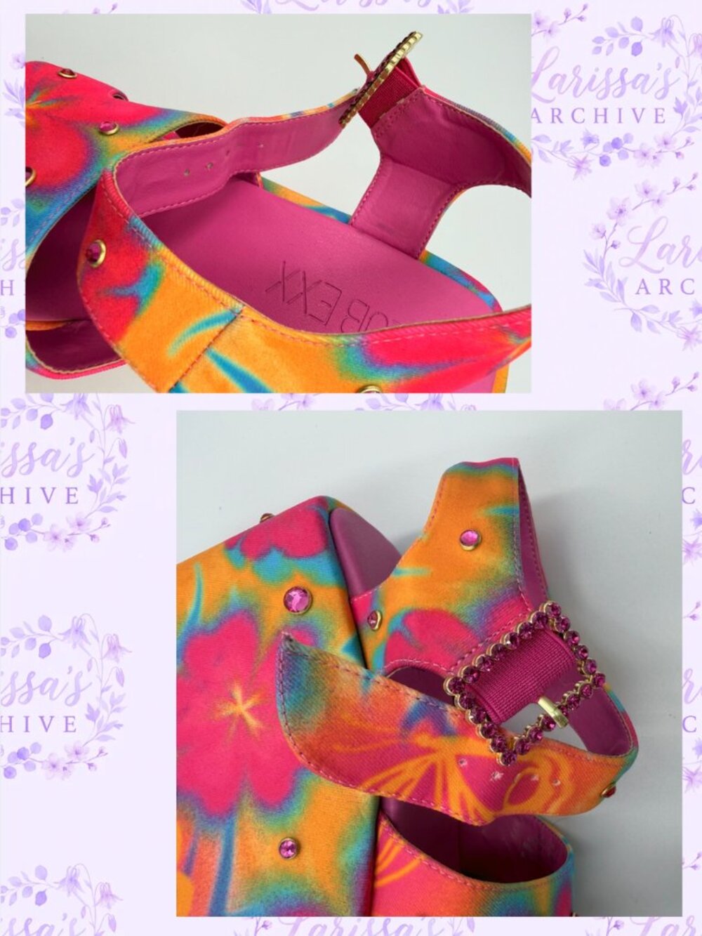 Club Exx by Dolls Kill | "Island Time" Neon Platform Sandals | Size 7 - Picture 11 of 16